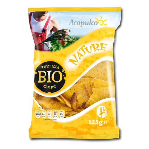 Acapulco bio tortilla chips natúr 125 g