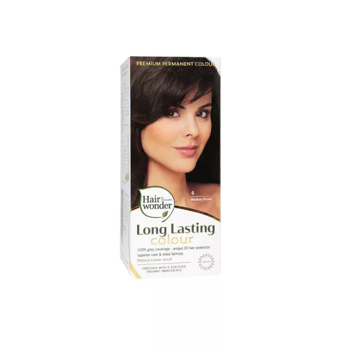 Hairwonder tartós hajfesték középbarna 4