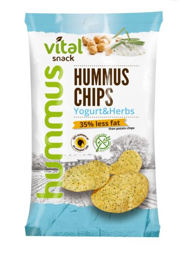 Vital humusz chipsz joghurtos zöldfűszeres 65 g