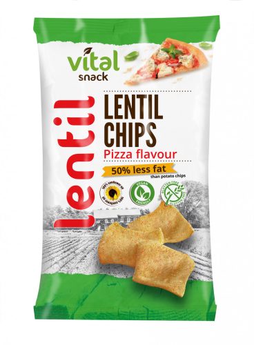 Vital lencse chips pizza 65 g