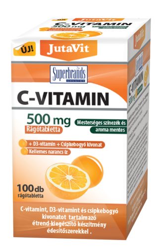 Jutavit c-vitamin 500 mg rágótabletta 100 db