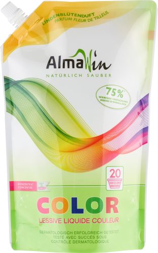 Almawin color folyékony mosószer koncentrátum színes ruhákhoz hársfavirág kivonattal - 20 mosásra 1500 ml