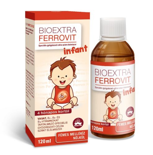 Bioextra ferrovit infant speciális gyógyászati célra szánt élelmiszer, csecsemők vashiányos állapota esetén 120 ml