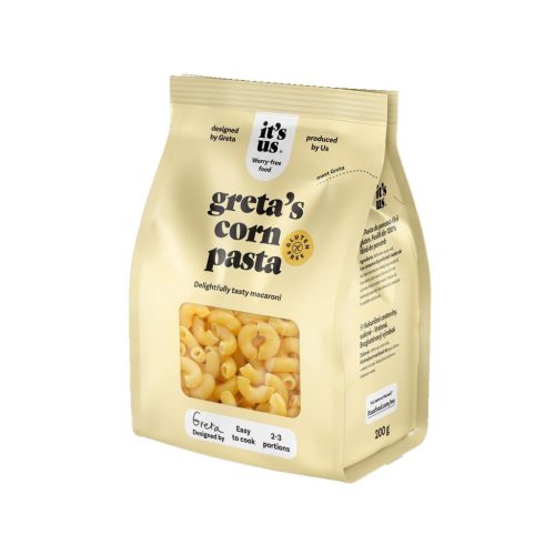 It's us greta's gluténmentes kukorica száraztészta macaroni szarvacska 200 g