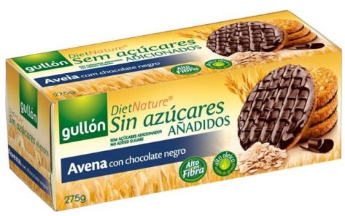 Gullón avena étcsokoládé zabkeksz cukor hozzáadása nélkül 275 g