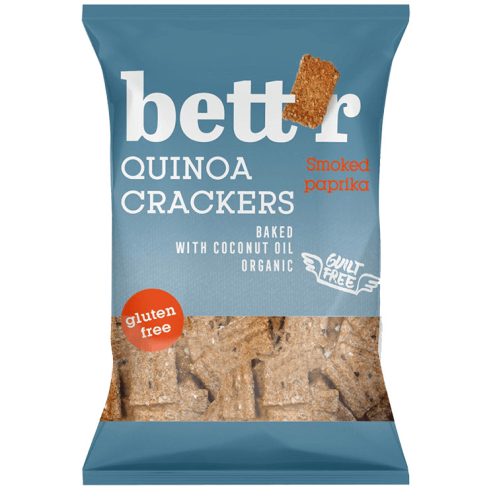 Bettr bio vegán gluténmentes quinoa kréker füstölt paprika 100 g