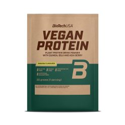 Biotech vegan protein banán ízű fehérje italpor 25 g