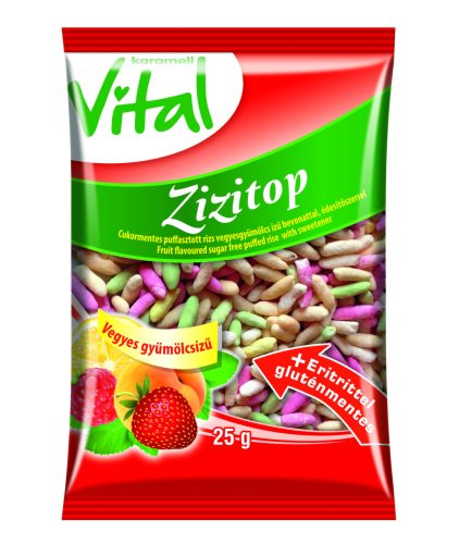 K. Vital zizi cukormentes puffasztott rizs vegyes gyümölcs ízű 25 g