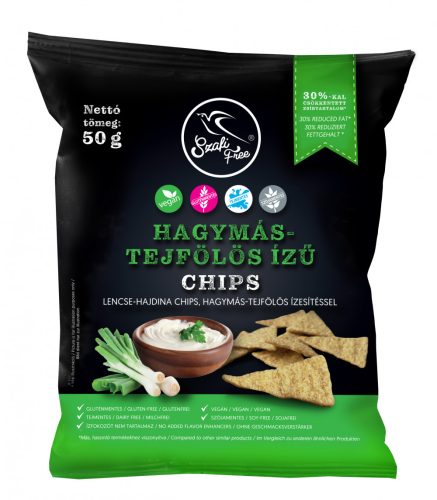 Szafi Free gluténmentes hagymás-tejfölös ízű chips 50 g