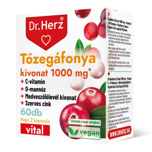 Dr.herz tőzegáfonya kivonat 1000 mg kapszula 60 db