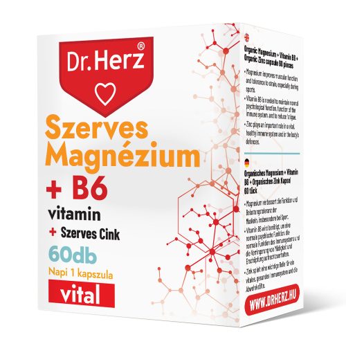 Dr.herz szerves magnézium+b6+szerves cink kapszula 60 db