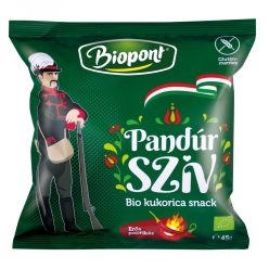   Biopont bio kukorica snack pandúr szív erős paprikás ízesítéssel 45 g