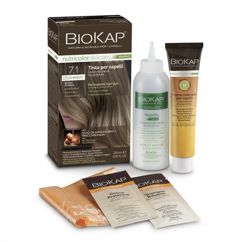 Biokap nutricolor rapid tartós hajfesték nr 7.1 swedish blond 135 ml