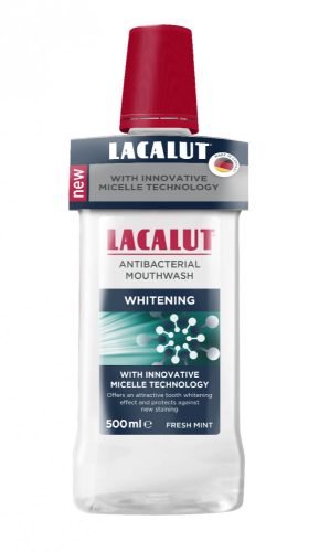 Lacalut antibakterális, micellás szájvíz whitening 500 ml