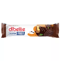   Dibette kakaós ét mártott, kakaós krémmel töltött ostya fruktózzal gluténmentes 26 g