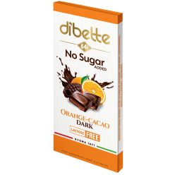   Dibette nas narancs ízű kakaós krémmel töltött étcsokoládé hozzáadott cukor nélkül maltittal, laktózment, 52% kakaó 80 g