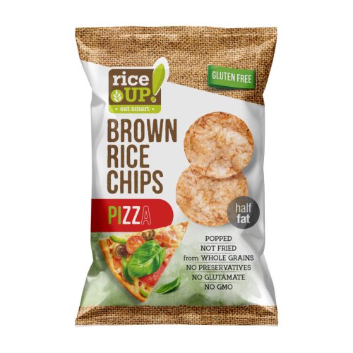 Rice Up barna rizs chips pizza ízű 60 g