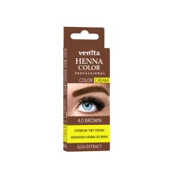   Henna Color tartós szempilla és szemöldök krémfesték középbarna goji bogyóval 15 g
