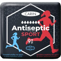   Carin antiseptic sport ultravékony szárnyas intimbetét 9 db