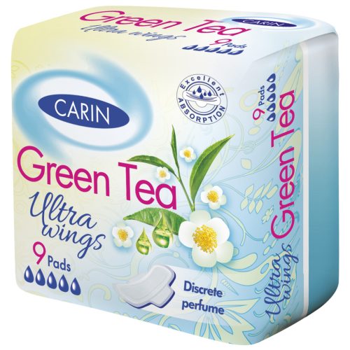 Carin ultra green tea ultravékony szárnyas intimbetét 9 db