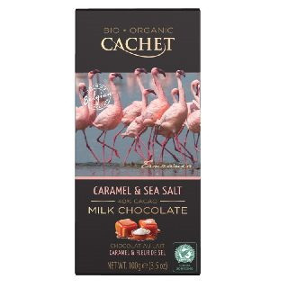 Cachet bio táblás tejcsokoládé sós karamellás 100 g