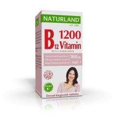   Naturland b12-vitamin 1200 µg étrend-kiegészítő tabletta 100 db