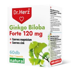   Dr.herz ginkgo biloba forte 120 mg+szerves mg+zn kapszula 60 db