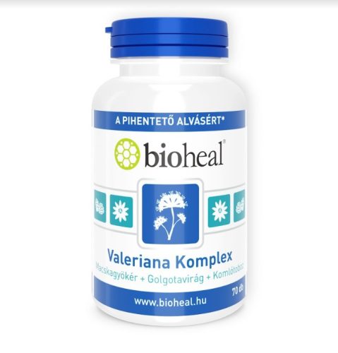 Bioheal valeriana komplex (macskagyökér+golgotavirág+komlótoboz) kapszula 70 db