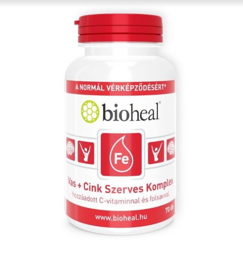 Bioheal vas+cink szerves komplex filmtabletta 70 db