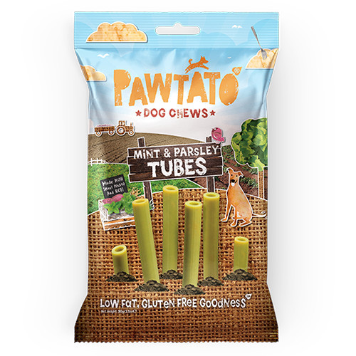 Pawtato Tubes vegán jutalomfalat menta és petrezselyem 90 g