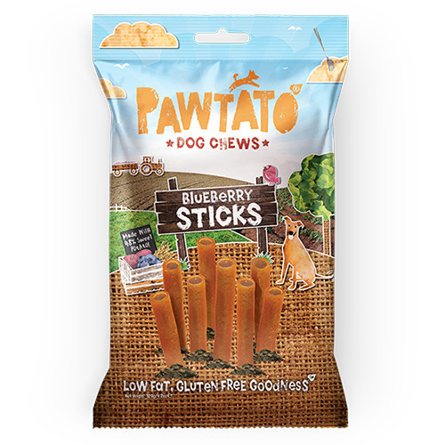 Pawtato Tubes vegán jutalomfalat kék áfonya 120 g