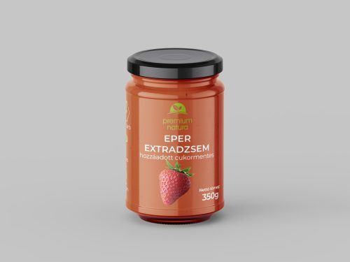 Premium Natura csökkentett energia tartalmú extra dzsem édesítőszerekkel eper 350 g