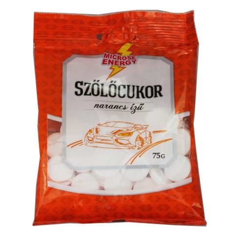 Microse szőlőcukor tabletta narancs 75 g