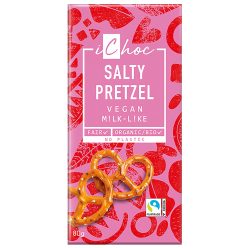   Ichoc bio mandula olajjal készült csokoládé sós perec darabokkal vegán 80 g