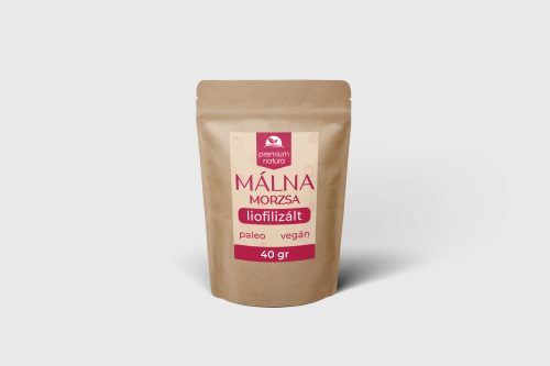 Premium Natura liofilizált málna darabok, morzsa 40 g