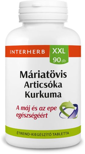 Interherb xxl máriatövis és articsóka és kurkuma tabletta 90 db