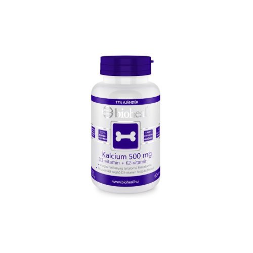 Bioheal kalcium 500 mg+d3-vitamin+k2-vitamin tabletta 70 db