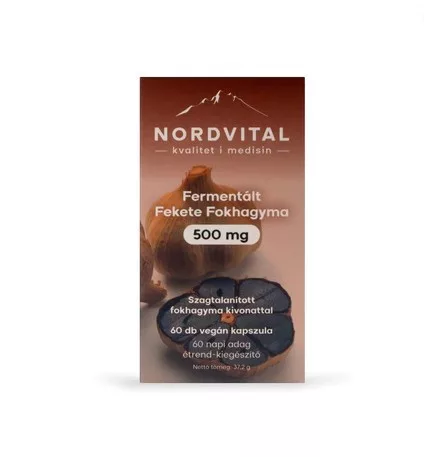Nordvital fermentált fekete fokhagyma kapszula 60 db