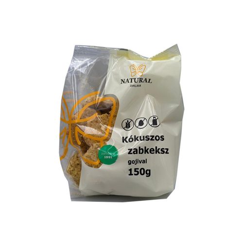 Natural gluténmentes zabkeksz kókusszal és gojival 150 g