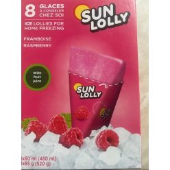   Sunlolly glutén- és laktózmentes jégkrém málna 8x60ml 480 ml