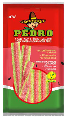 Pedro watermelon belts savanyú gumicukor vegán 80 g