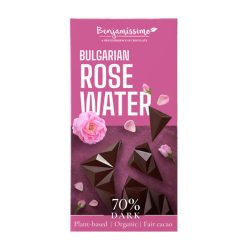   Benjamissimo bio vegán fekete csokoládé bolgár rózsavízzel 60 g