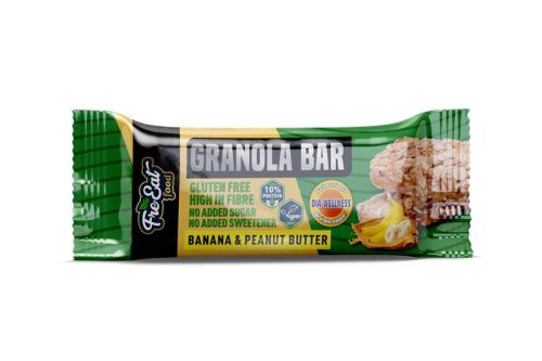 Dia-Wellness - FreEat Food Banános Granola Bar növényi fehérjével 50g