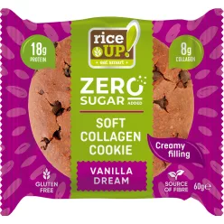 Rice Up zero kollagén, protein keksz vanília ízű 60 g