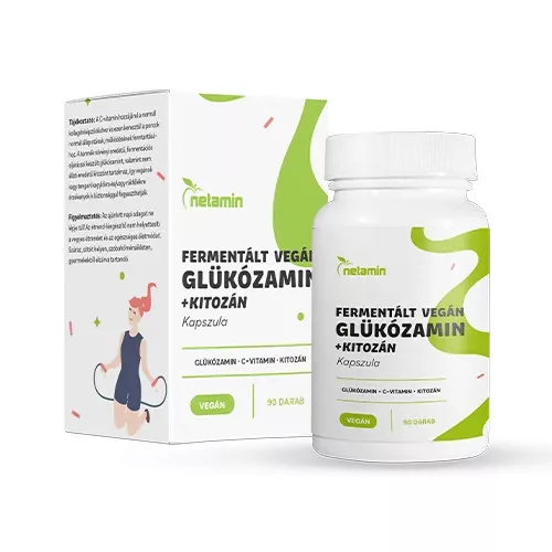 Netamin fermentált vegán glükozamin+kitozán kapszula 90 db
