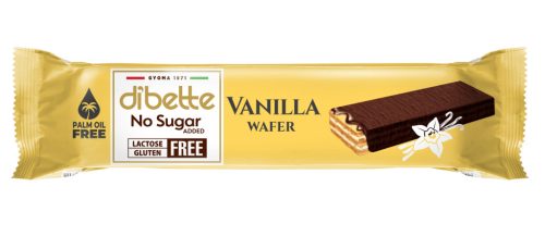 Dibette nas laktóz-, pálma-, gluténmentes vanília ízű krémmel töltött ostyaszelet, hcn, édesítőszerekkel 26 g