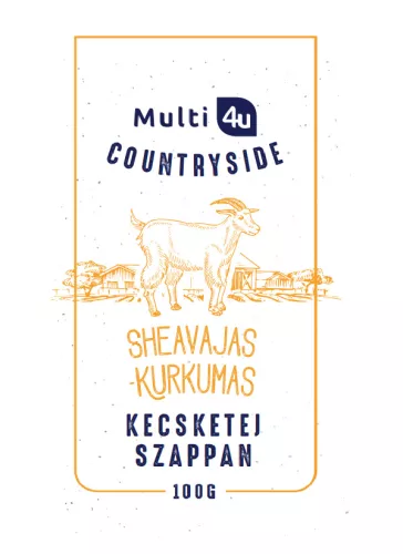 Multi 4u countryside kecsketej szappan sheavajas-kurkumás 100 g