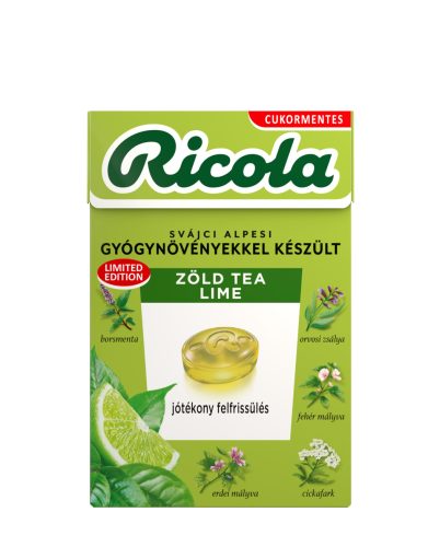 Ricola cukorka zöld tea-lime 40 g