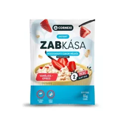   Cornexi zabkása vanília ízű, eper darabokkal, hozzáadott cukor nélkül édesítőszerekkel 55 g
