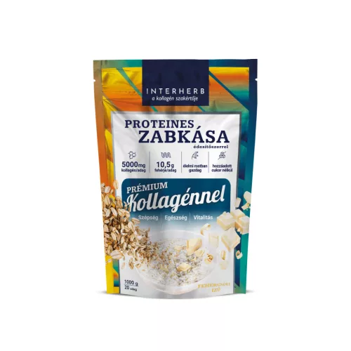 Interherb zabkása proteines fehércsoki ízű (prémium kollagénnel) 1000 g